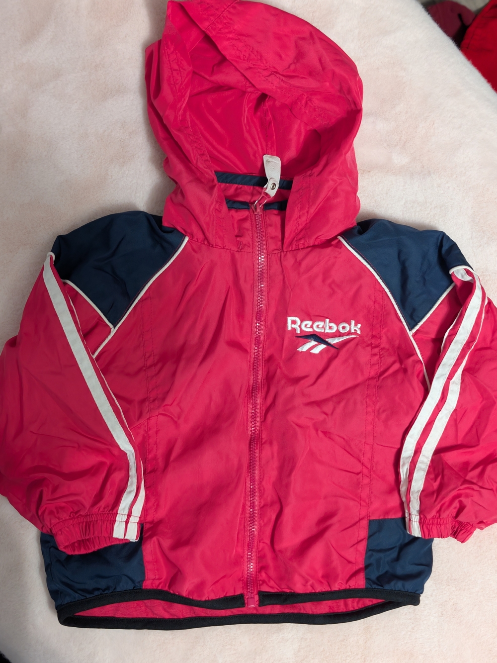 Vintage 90s Reebok Colorblock Hooded Windbreaker Jacket - Toddler 3T